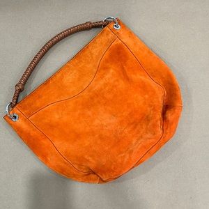 Ralph Lauren Orange Suede Handbag